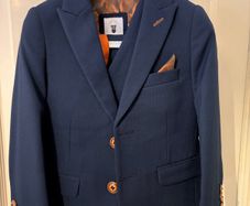 Navy 3 piece boys suit age 6
