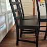 Set of 4 IKEA STEFAN Black Solid Wood Dining Chairs Image 6