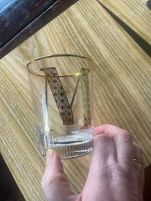 Quality monogrammed glass tumblers