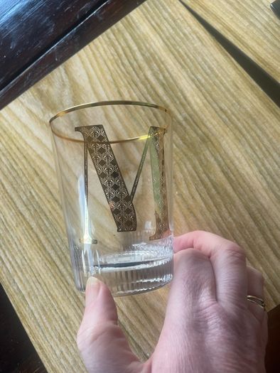 Quality monogrammed glass tumblers