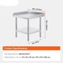 Stainless Steel Work Table, 24 x 24 x 26 Inch Commercial Food Prep Worktable, 3-Sided Backsplash Heavy Duty Prep Worktable, Metal Work Table Image 4