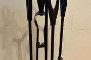 Vintage Fireplace Companion Set on Cast Iron Stand