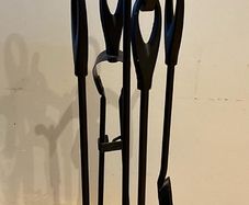 Vintage Fireplace Companion Set on Cast Iron Stand