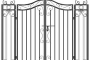 Garden Gate Black 121x8x120 cm Wrought Iron