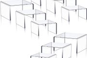 Set of 9 Clear Acrylic Display Risers Cupcakes Holder Sweet Stand Display Transparent Showcase Stands, Candy Bar Risers, Acrylic Lifts Display for Figures (FREE POSTAGE)