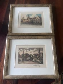 two framed prints