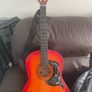 acoustic guitar with case and strap Image 3