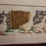 Vintage Cross Stitch "Gaggle of Geese" Framed Image 3