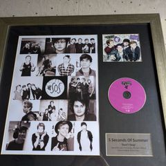Signed and framed 5 Seconds of Summer CD
