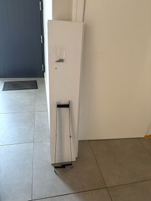 White floating shelves