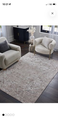 Light Grey Oriental Design Rug by NEXT