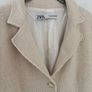Zara textured cream blazer Image 3