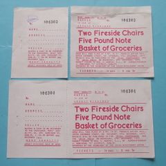 1972 Two tickets from Mens' Sodality Raffle in aid of Jesuit Missions