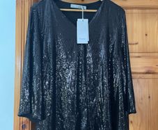 Fransa sequins black top - New