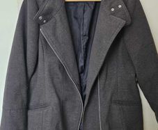 Debenhams Women's Grey Biker Coat Jacket Fashion Blazer Petit