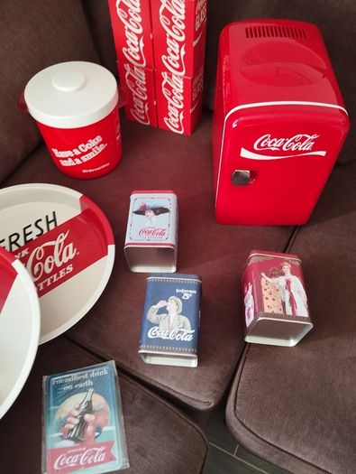 CocaCola Collector Set  Fridge Trays Glasses Tins & More