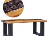 Coffee Table 100x50x40 cm Solid Teak Wood and Polyresin