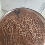 Vintage Solid Copper Decorative Plate Persian Islamic Image 6