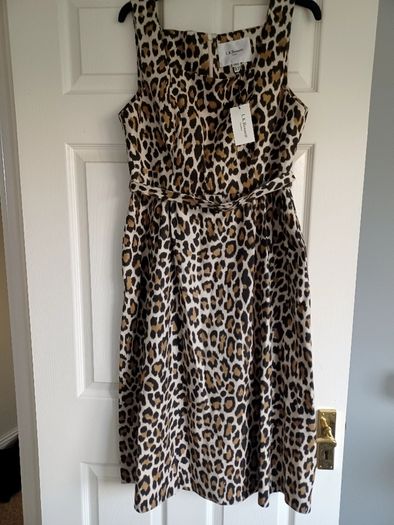 LK Bennett dress size 12 bnwt multi leopard print