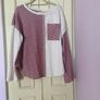 Bohemela Colorblock Patchwork Striped Top Sweatshirt Size UK 14 Image 10