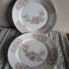 Royal Tara flower pattern plates