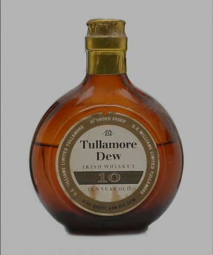 Vintage Tullamore whiskey bottle