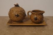 Vintage bumblebee glazed ceramic set