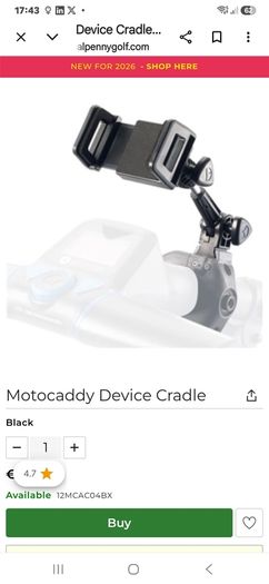 New Motocaddy device holder
