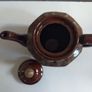 Lovely Newish Version of the Brown Betty Style Teapot, Hexagonal in Shape, Un-Marked on the Base, Holds One Litre/ 1.75 Pints Image 6