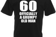 60 Officially A Grumpy Old Man - Mens Funny 60th birthday gift