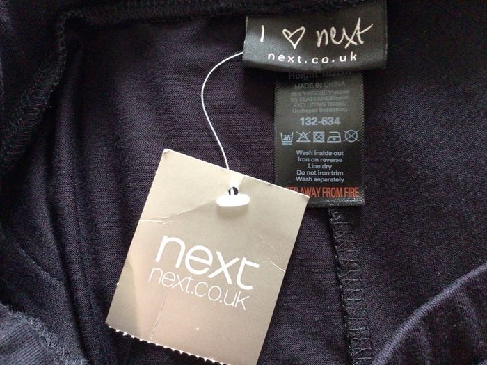 BNWTS Next Girls Black Leggings With Gold sequin stripe age 12 Yrs postage Included