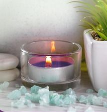 Set of Scented Tea Lights with Dried Lavender