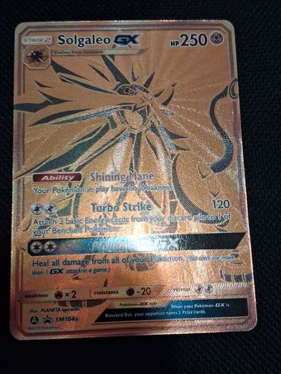 pokemon card : solgaleo Gx SM104a