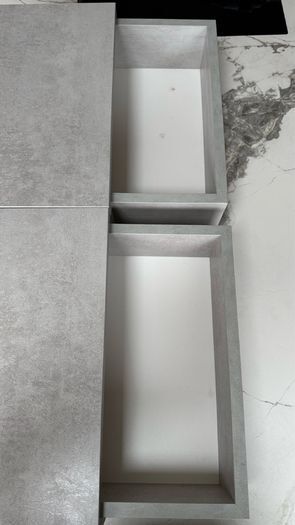 2 Grey Concrete Effect Floating Bedside Tables