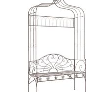 Garden Bench 122 cm Iron Antique Brown