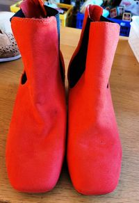Ancle boots orange size 6 wide fit