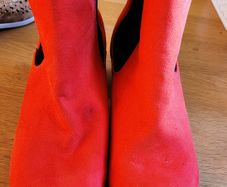 Ancle boots orange size 6 wide fit