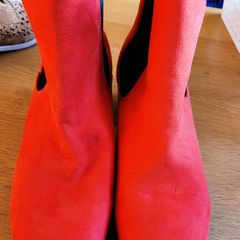 Ancle boots orange size 6 wide fit
