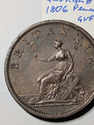 1806 Penny about unc.