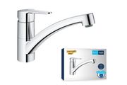 GROHE Start Eco 31685000 Kitchen Tap with Flat Spout (Tap for Kitchen, Practical 140 Swivel Range