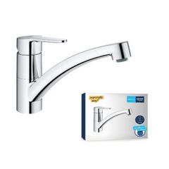 GROHE Start Eco 31685000 Kitchen Tap with Flat Spout (Tap for Kitchen, Practical 140 Swivel Range