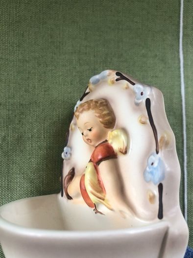 hummel goebel girl with bird holy water font