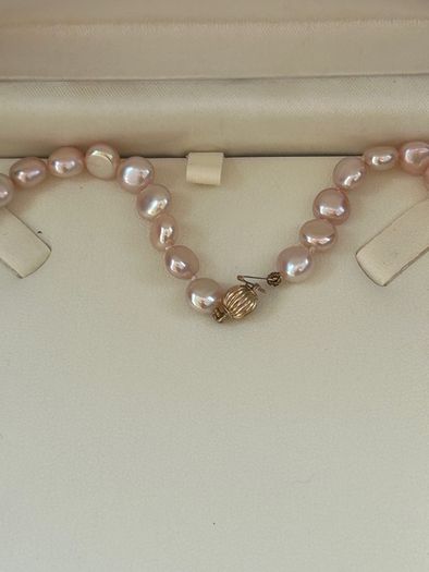 Genuine Freshwater Pearl & 9ct Gold Vintage Necklace, New Old Stock