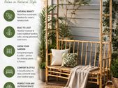 Garden Bench with Pergola 116 cm Bamboo