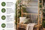 Garden Bench with Pergola 116 cm Bamboo