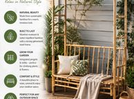 main image for ad Garden Bench with Pergola 116 cm Bamboo