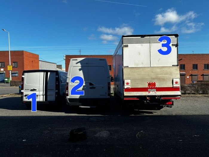 man with a medium size van