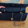 Ladies Navy Clutch Evening  / Purse Handbag With Detachable Chain Strap Image 3