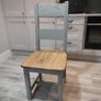 Solid wood grey dining chairs Image 4