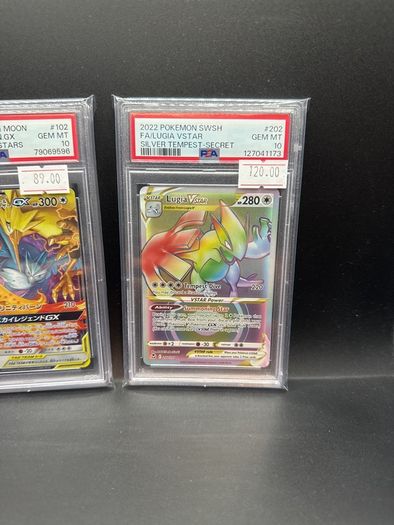 Moltres & Zapdos & Articuno Gx 102/173 Psa 10 | Lugia Vstar 202/195 Psa 10 Pokemon Cards
